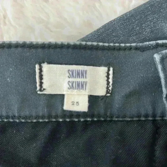 Madewell Women’s stretchy black wax coated skinny skinny pant Size 25 - Picture 6 of 6